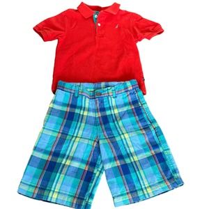 Nautica Polo short and Bermuda Kids Sz 4 slightly used